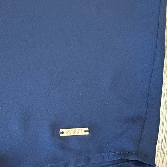 Ivanka Trump Midnight Blue Lace Accent Tank Top - Picture 3 of 3